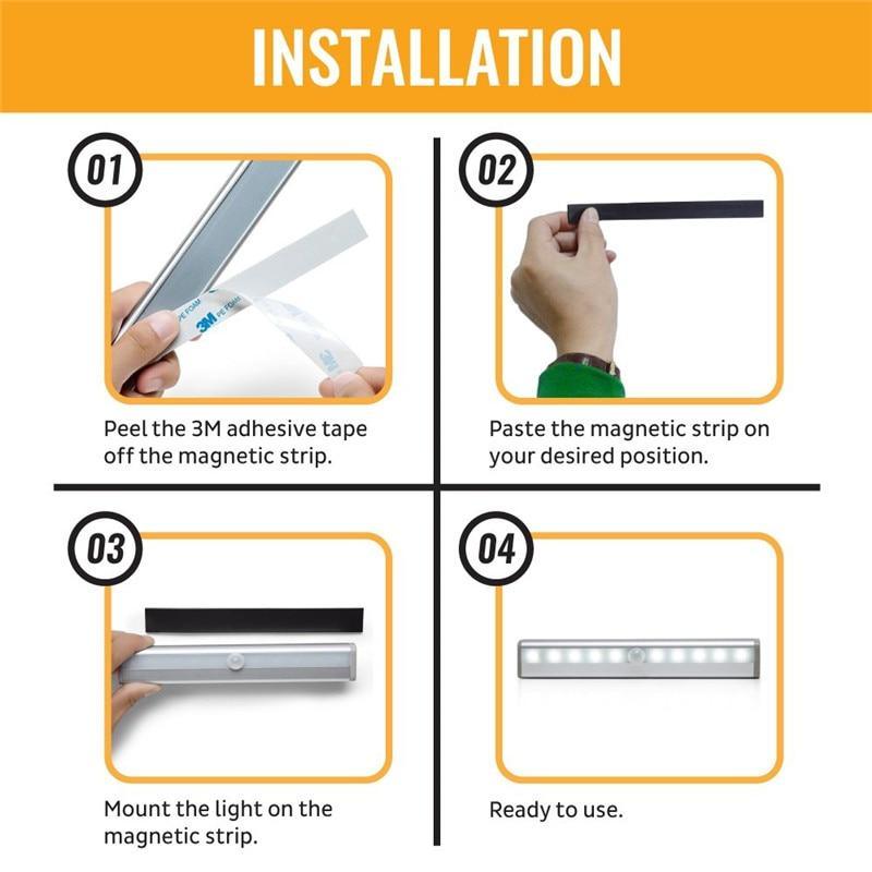 Motion-Sensor LED Cabinet Light